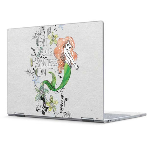 Disney The Little Mermaid Ariel and Flounder Art Pixelbook Skin